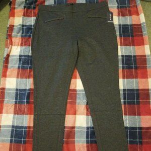 Nwt Womens Nautica Pull On Ponte Slim Ankle Gray Pants Size 14